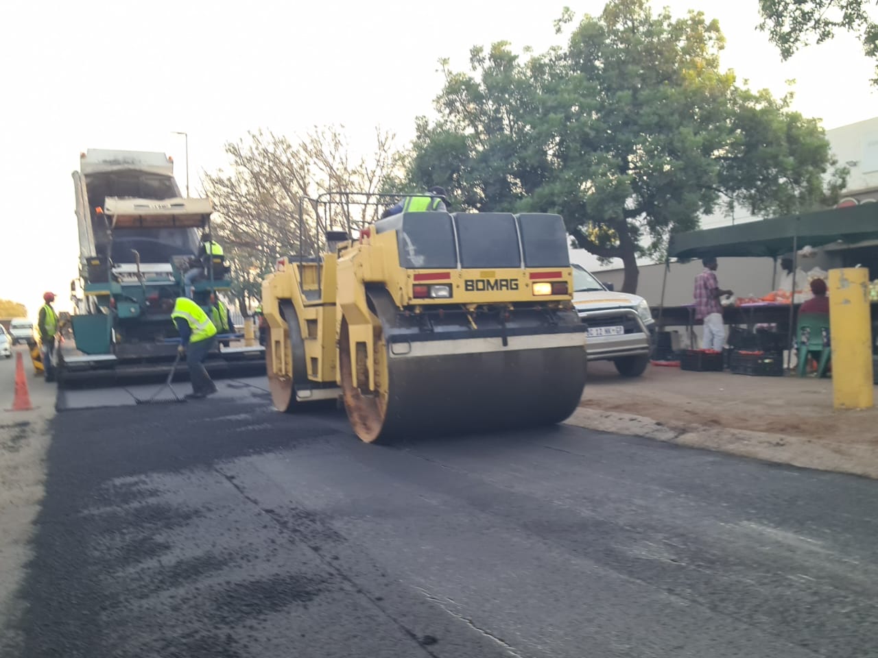 ProMactar road roller compacting asphalt